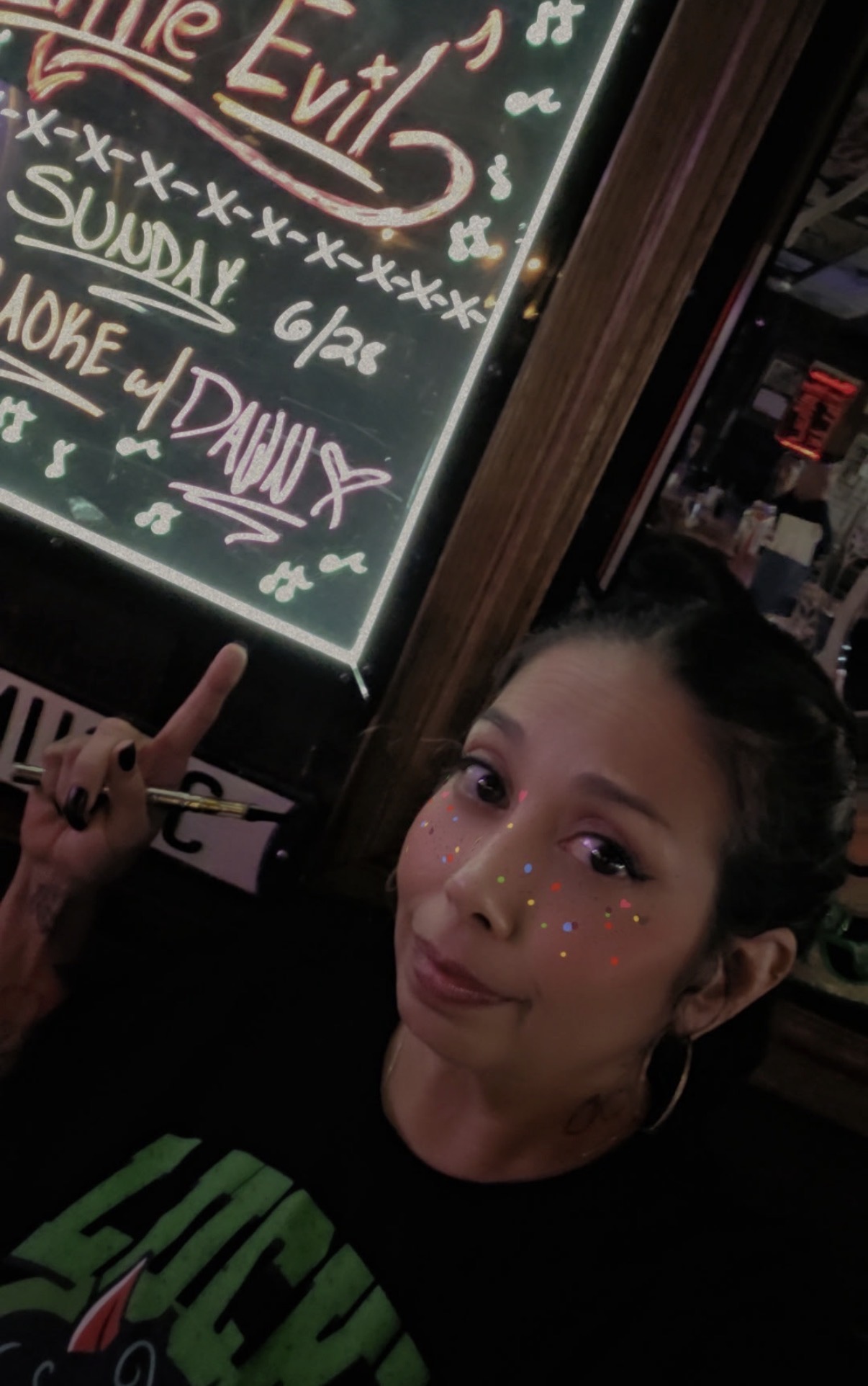 Dawn, Vinnie’s Sunday night karaoke DJ