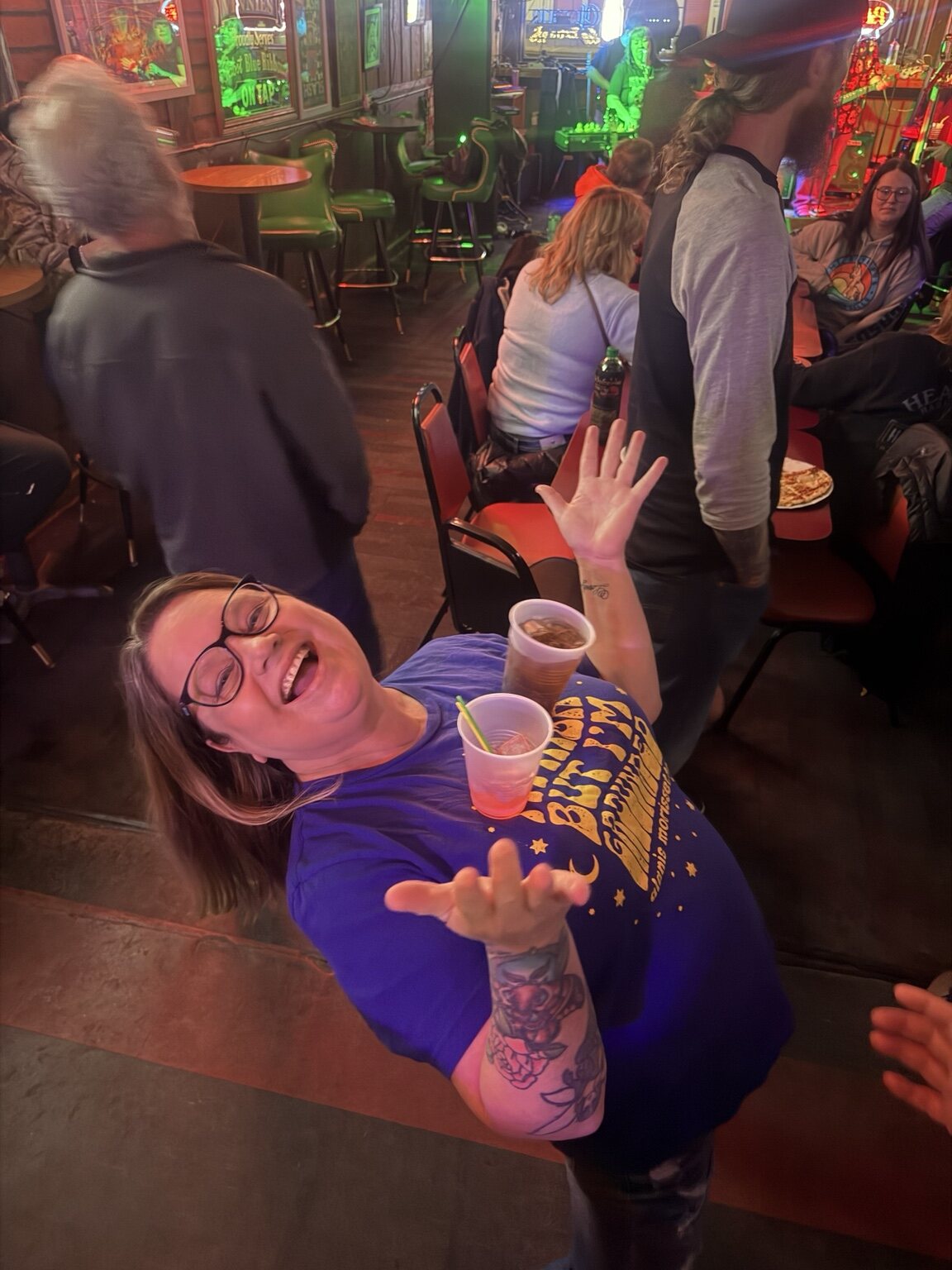 A lively candid moment inside Vinnie's